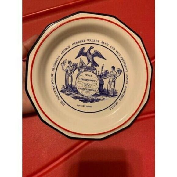 Pfaltzgraff Other - GEORGE H.W. BUSH PFALTZGRAFF INAUGURATION PLATE 1989